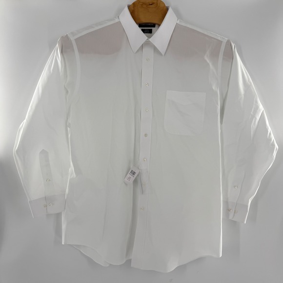 Paul Fredrick Other - Paul Fredrick Mens White Classic Fit Cotton Dress Shirt 18 x 35 NWT 1503